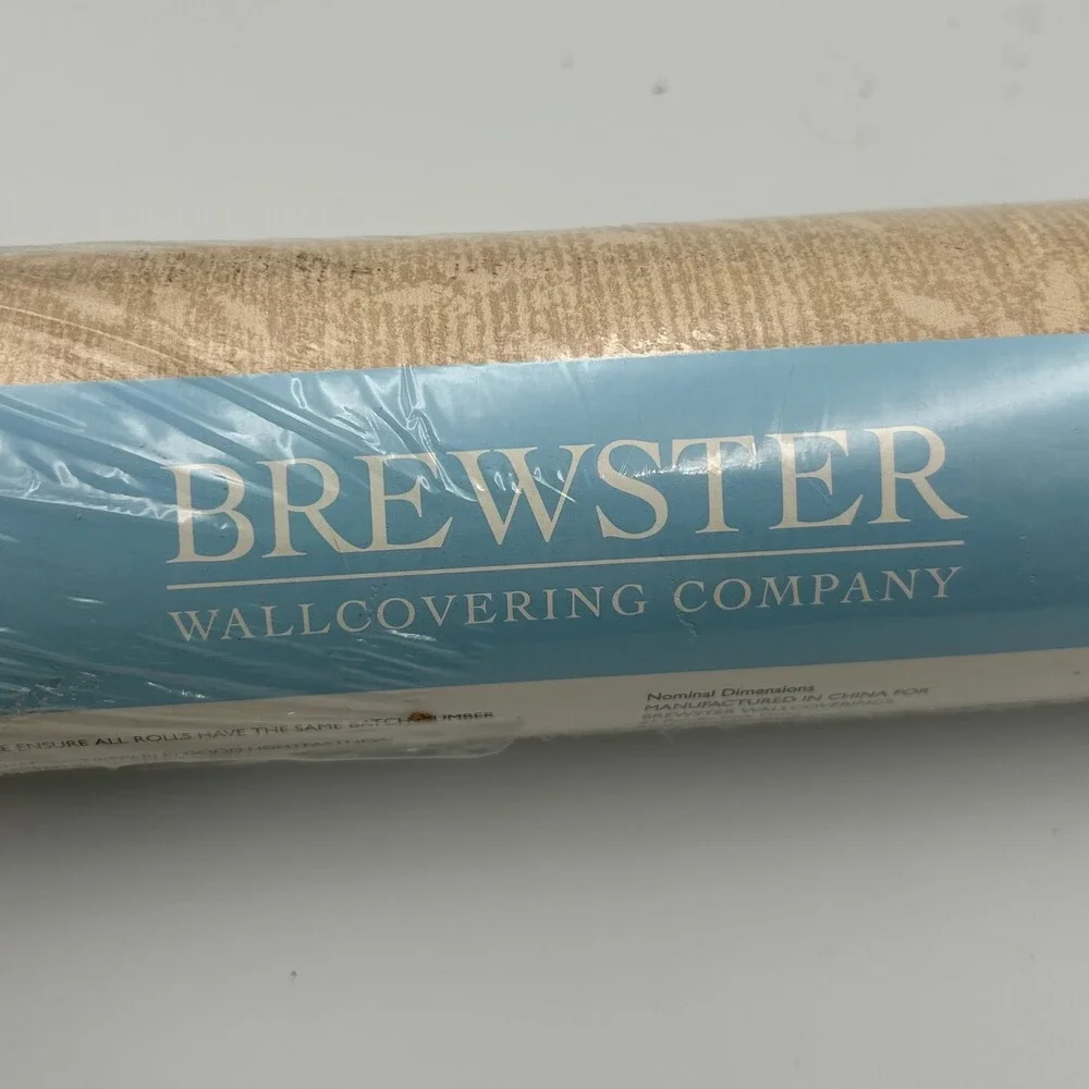 Brewster Wallcovering Beige Floral Leaf Wallpaper Pattern 269-56617 Batch 3 New